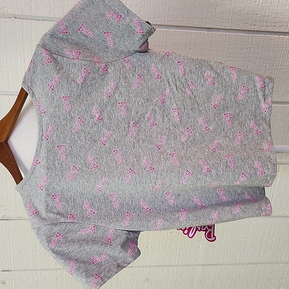 Barbie HYBRID I  Heather Gray Pink Sleep Top Barbie-core Style Cotton XL - Picture 4 of 9
